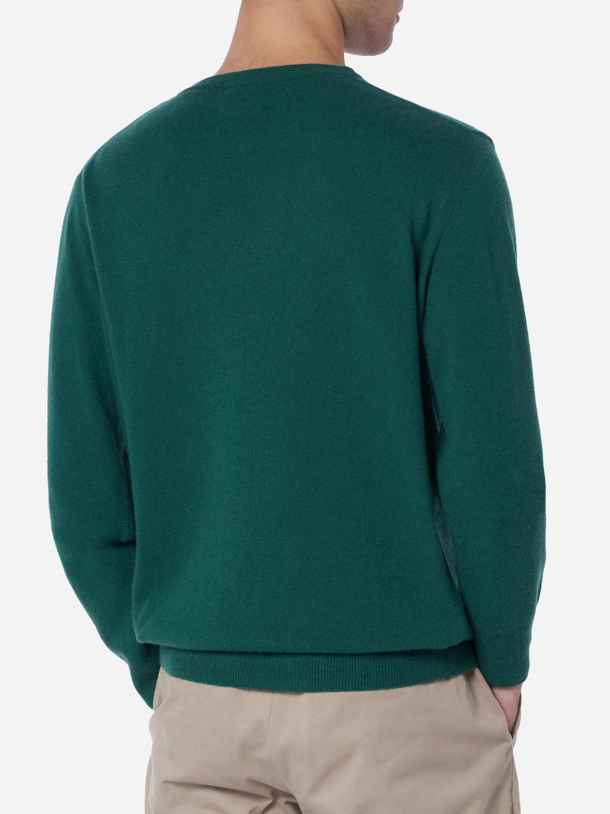 Man green sweater Heron Light with Levateje er vino embroidery| VACANZE DI NATALE SPECIAL EDITION - MC2 Saint Barth