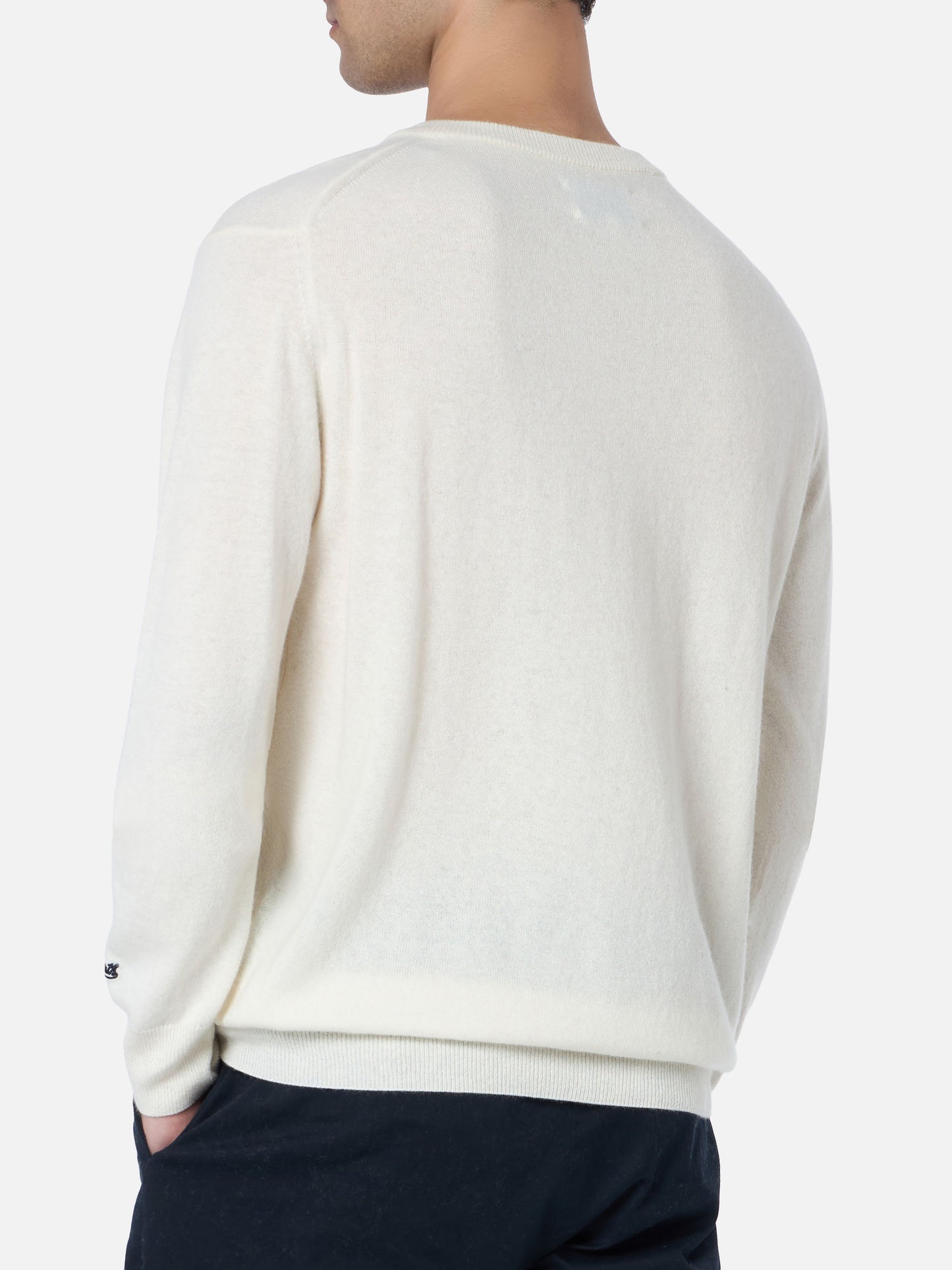 Man white sweater Heron with King of apres ski embroidery - MC2 Saint Barth