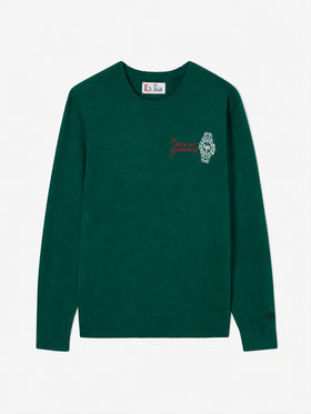Pull ras-du-cou Heron avec broderie Time is precious 