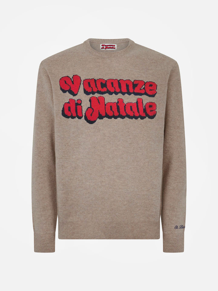 Man sweater Heron with Vacanze di Natale jacquard | VACANZE DI NATALE SPECIAL EDITION - MC2 Saint Barth