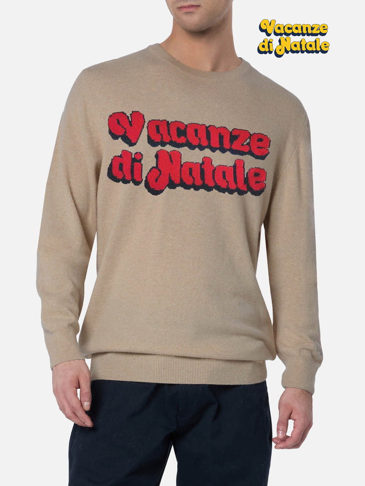 Crewneck sweater Heron with Vacanze di Natale jacquard | VACANZE DI NATALE SPECIAL EDITION