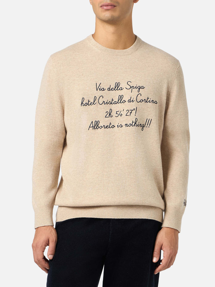 Man sweater Heron Light with Via della Spiga... embroidery | VACANZE DI NATALE SPECIAL EDITION - MC2 Saint Barth