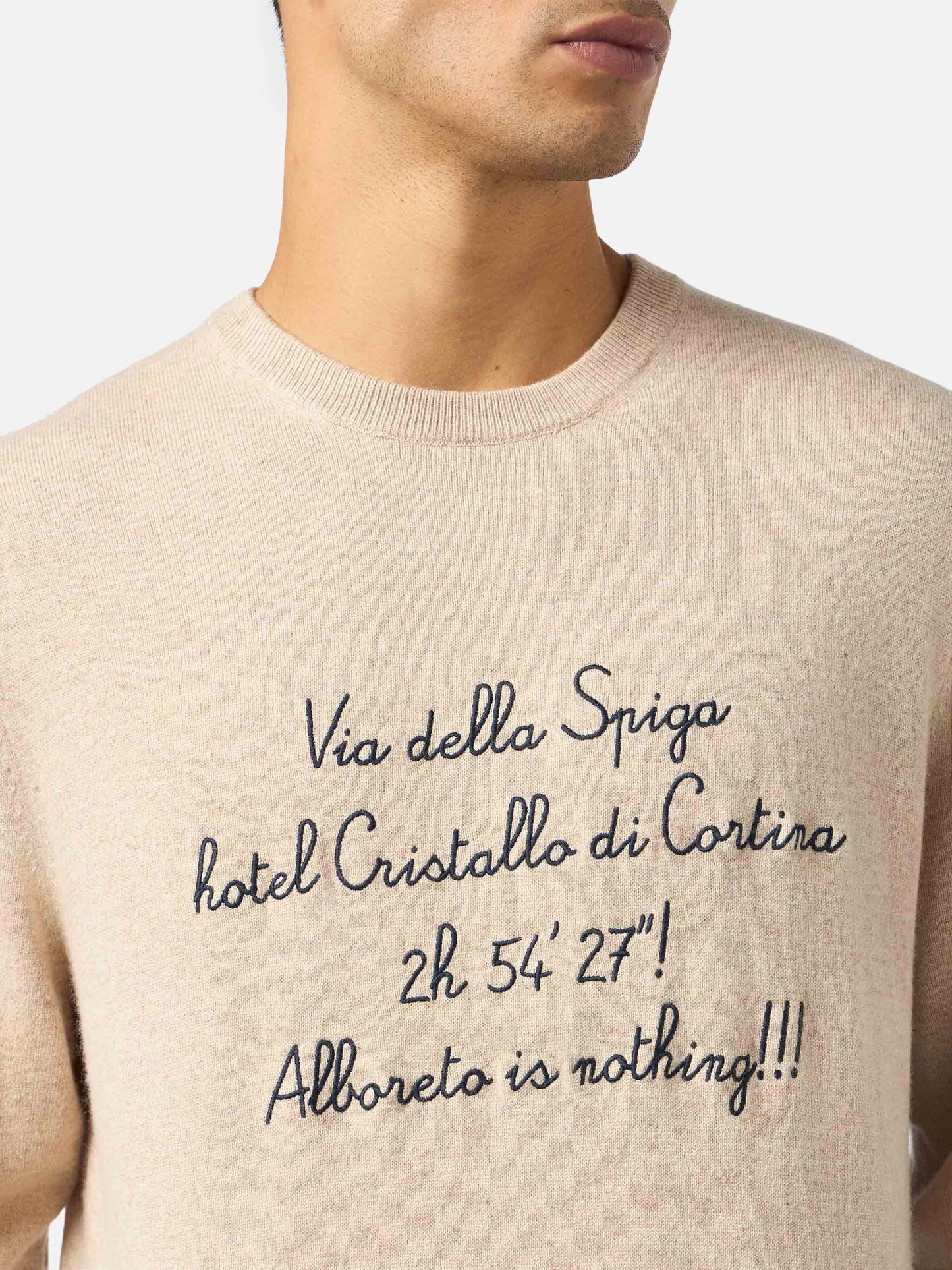 Man sweater Heron Light with Via della Spiga... embroidery | VACANZE DI NATALE SPECIAL EDITION - MC2 Saint Barth