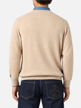Sweat col rond Heron Light avec broderie Via della Spiga... | VACANZE DI NATALE SPECIAL EDITION 