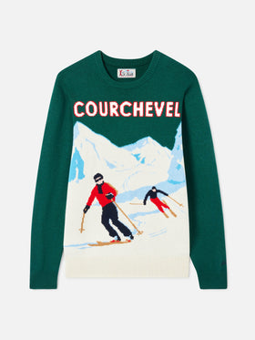 Jersey de cuello redondo Heron con jacquard de postal Courchevel 