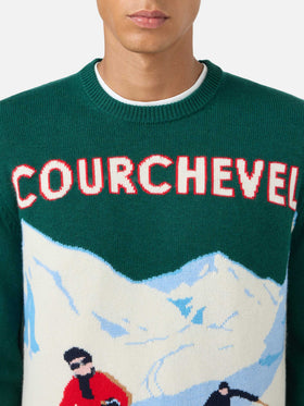 Jersey de cuello redondo Heron con jacquard de postal Courchevel 