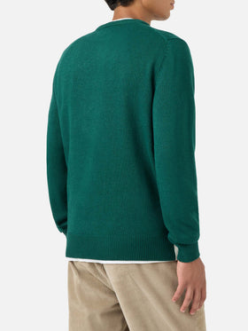 Jersey de cuello redondo Heron con jacquard de postal Courchevel 