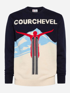 Sweater Heron with Courchevel postcard jacquard - MC2 Saint Barth