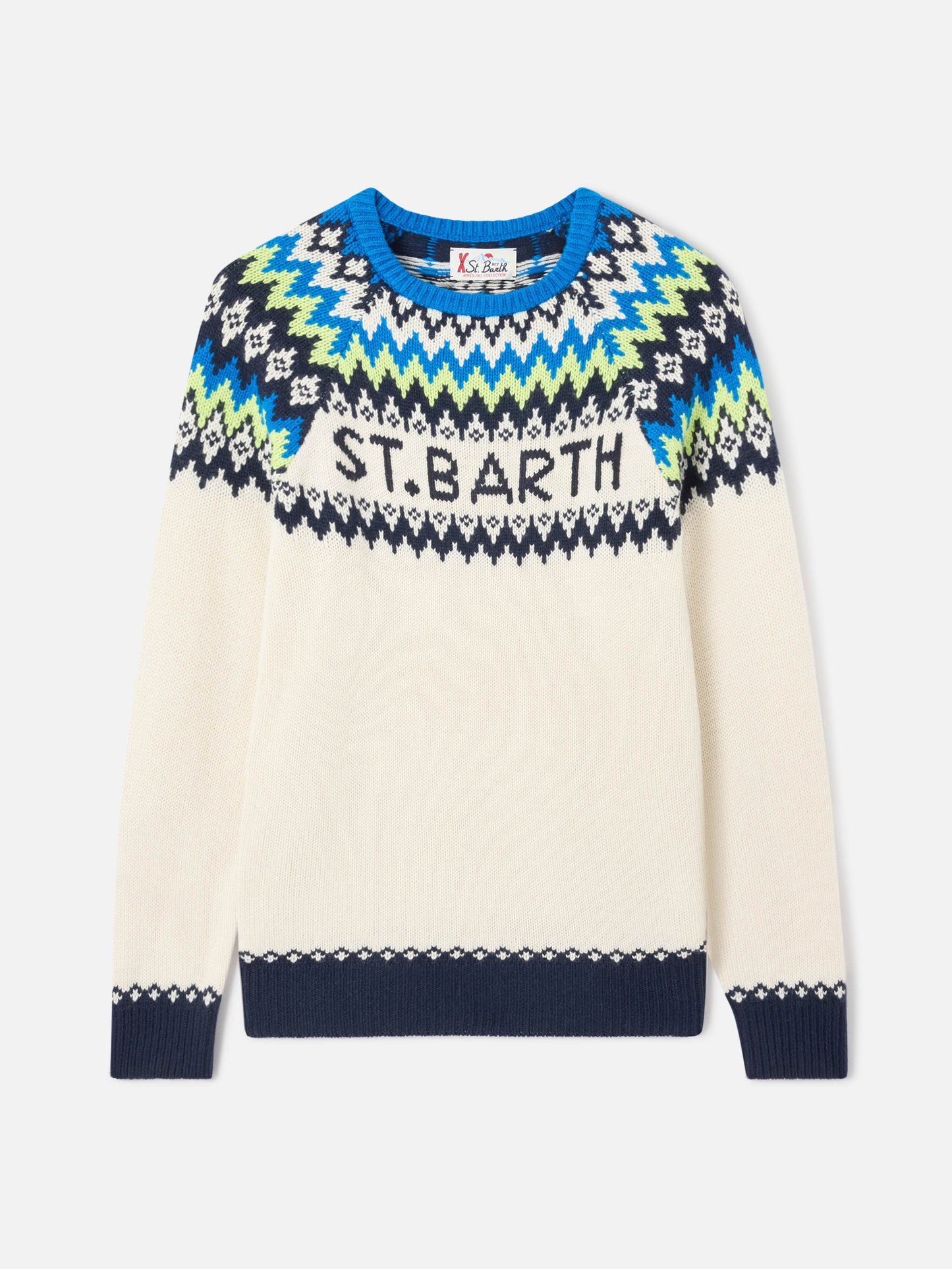 Pull ras-du-cou Heron avec jacquard Fair Isle 