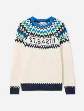 Pull ras-du-cou Heron avec jacquard Fair Isle 