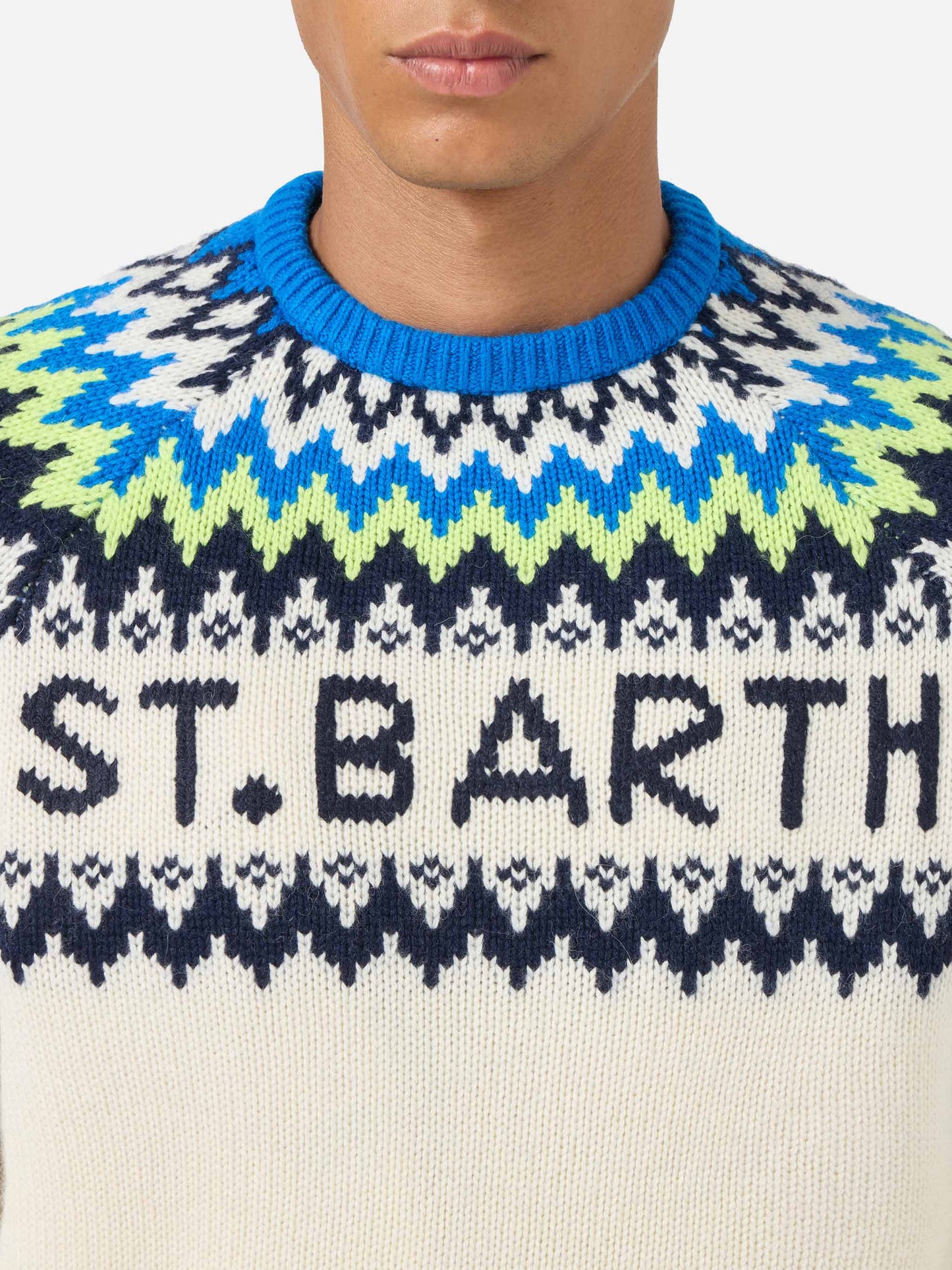Maglione girocollo Heron con jacquard fair-isle