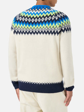Maglione girocollo Heron con jacquard fair-isle