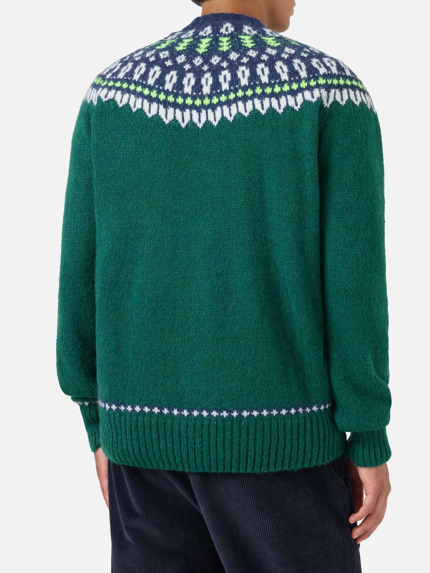 Pull en alpaga Heron Nordic Soft avec jacquard Fair Isle et broderie Courma 
