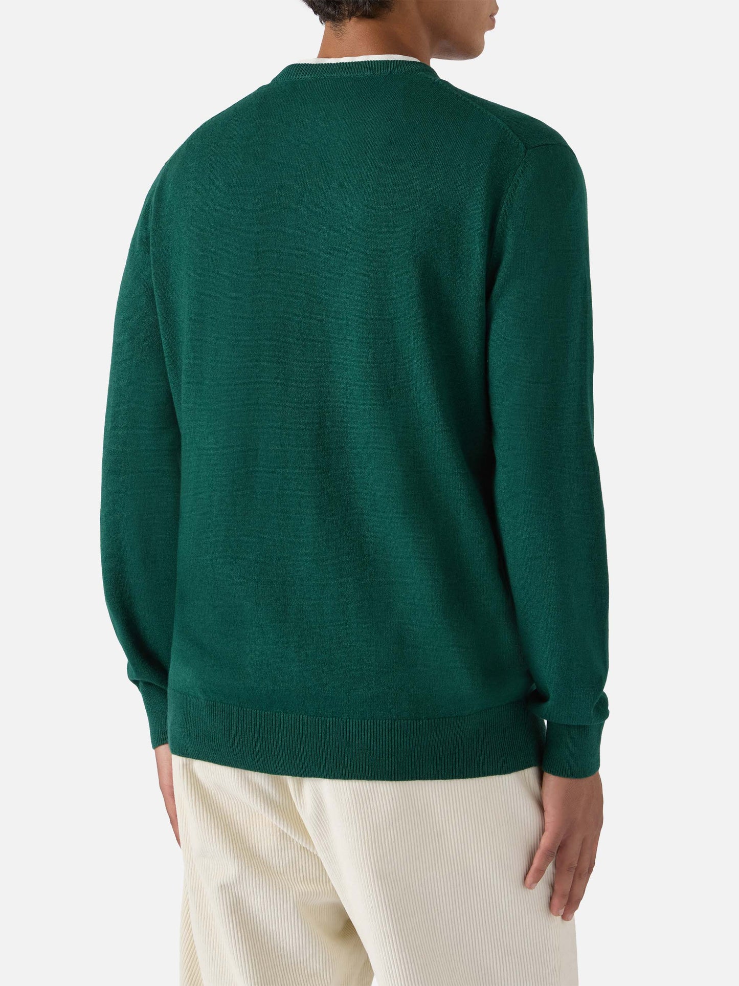 Rundhalspullover Heron Light mit Cortina '83 Stickerei