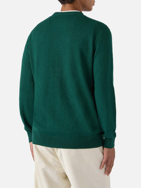 Rundhalspullover Heron Light mit Cortina '83 Stickerei