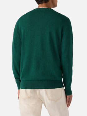 Crewneck sweater Heron Light with Uncle Scrooge embroidery |DISNEY SPECIAL EDITION