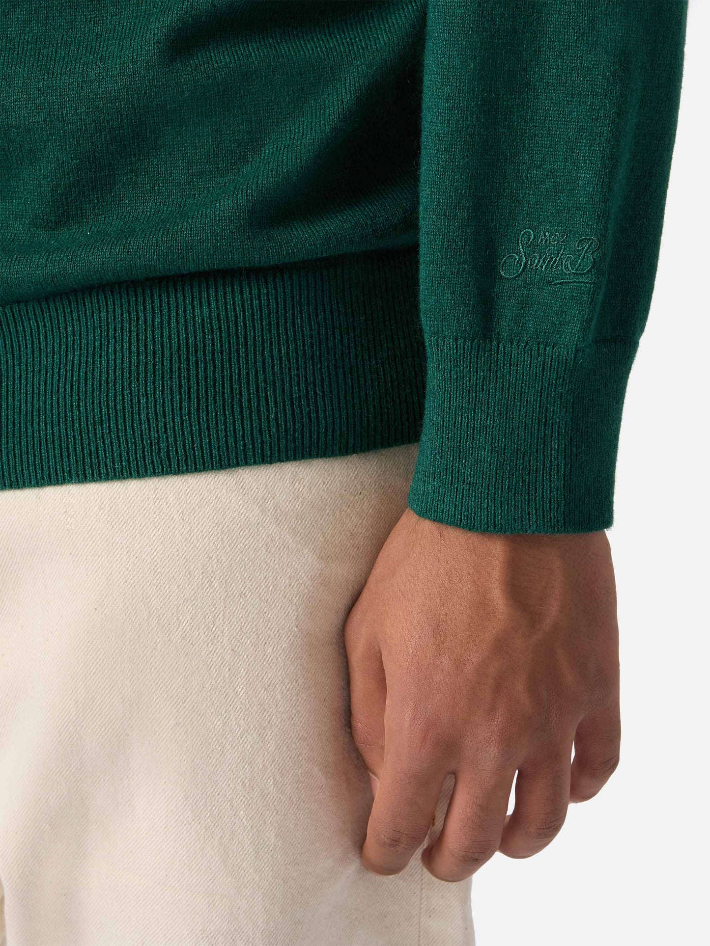 Crewneck sweater Heron Light with Uncle Scrooge embroidery |DISNEY SPECIAL EDITION