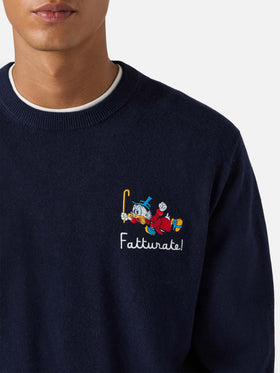 Crewneck sweater Heron Light with Uncle Scrooge embroidery |DISNEY SPECIAL EDITION