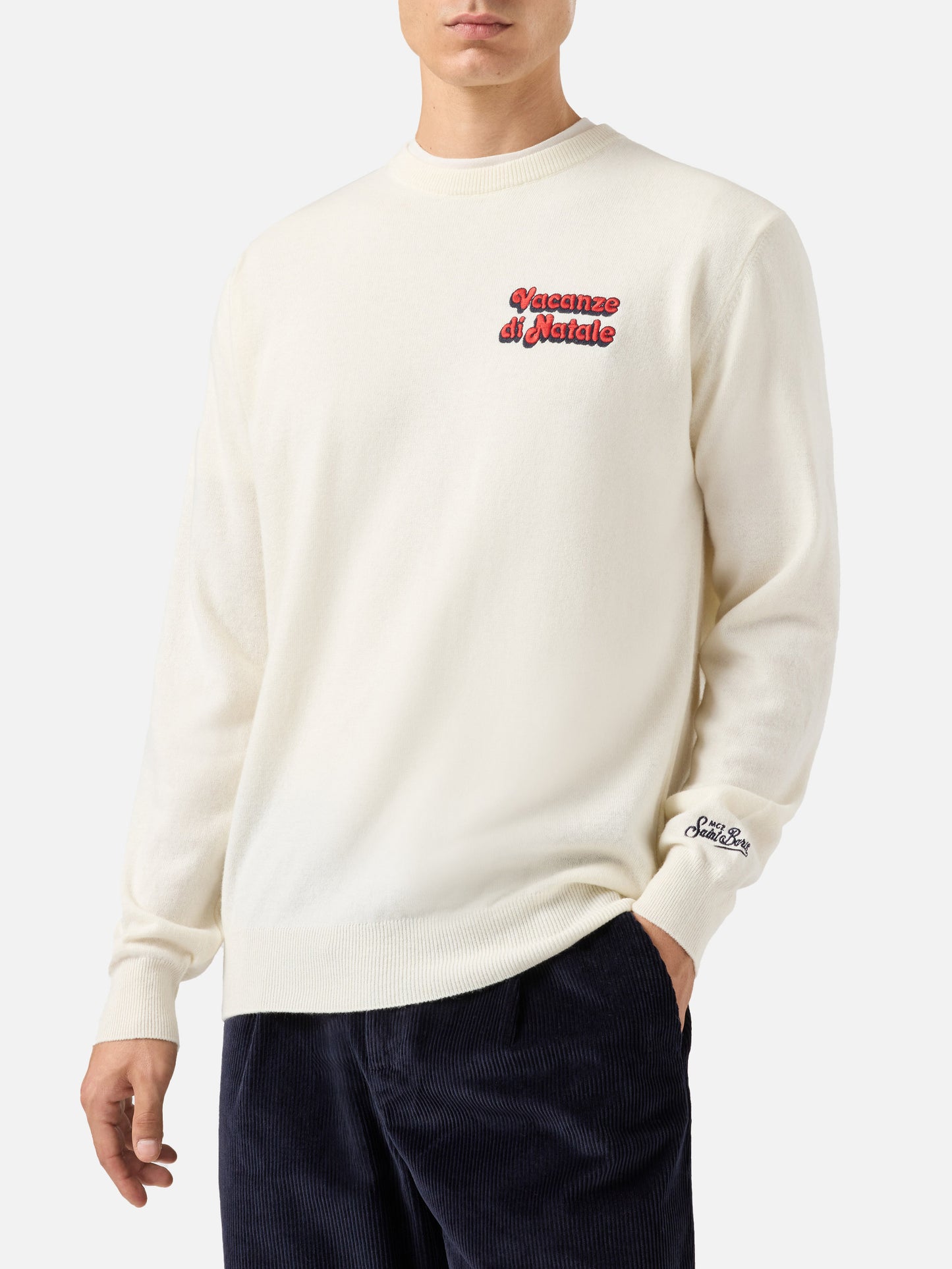 Maglione a girocollo Heron Light con ricamo Vacanze di Natale | VACANZE DI NATALE SPECIAL EDITION