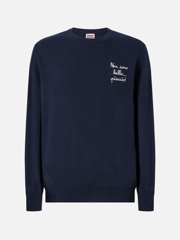 Maglione a girocollo Heron Light con ricamo Non sono bello, piaccio! | VACANZE DI NATALE SPECIAL EDITION