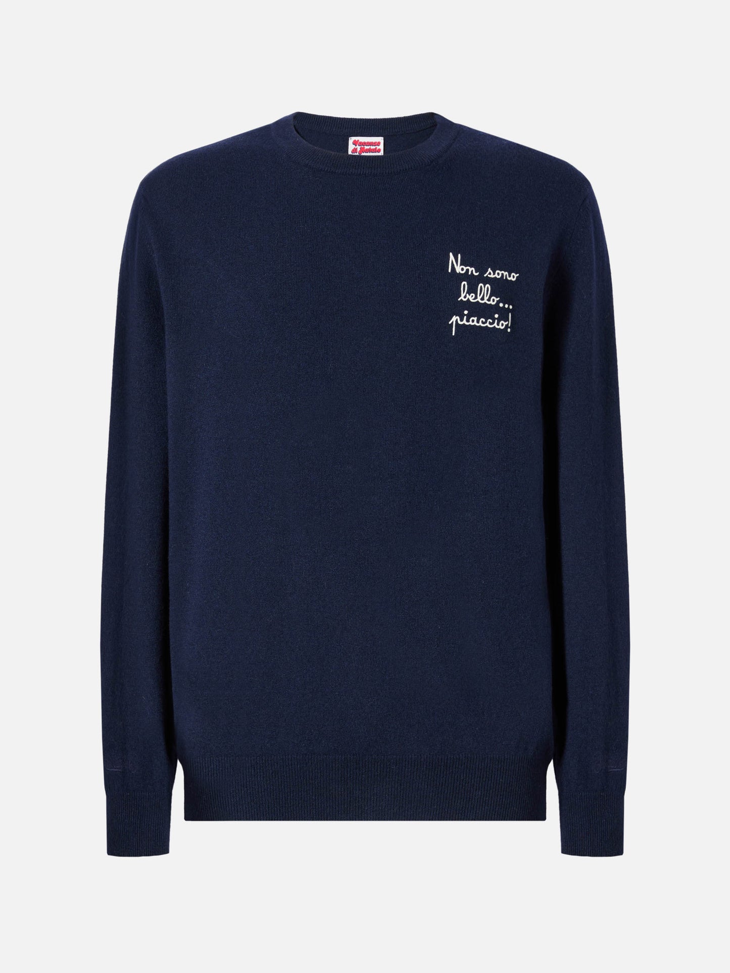 Crewneck Heron Light with Non sono bello, piaccio! embroidery | VACANZE DI NATALE SPECIAL EDITION