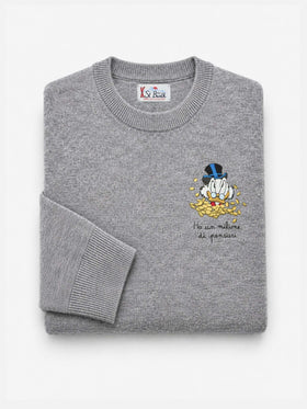 Suéter de cuello redondo Heron Light con bordado de Uncle Scrooge | DISNEY SPECIAL EDITION 