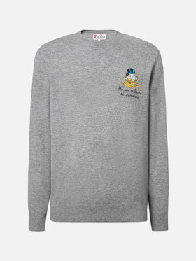 Crewneck sweater Heron Light with Uncle Scrooge embroidery | DISNEY SPECIAL EDITION