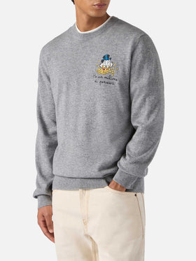 Crewneck sweater Heron Light with Uncle Scrooge embroidery | DISNEY SPECIAL EDITION