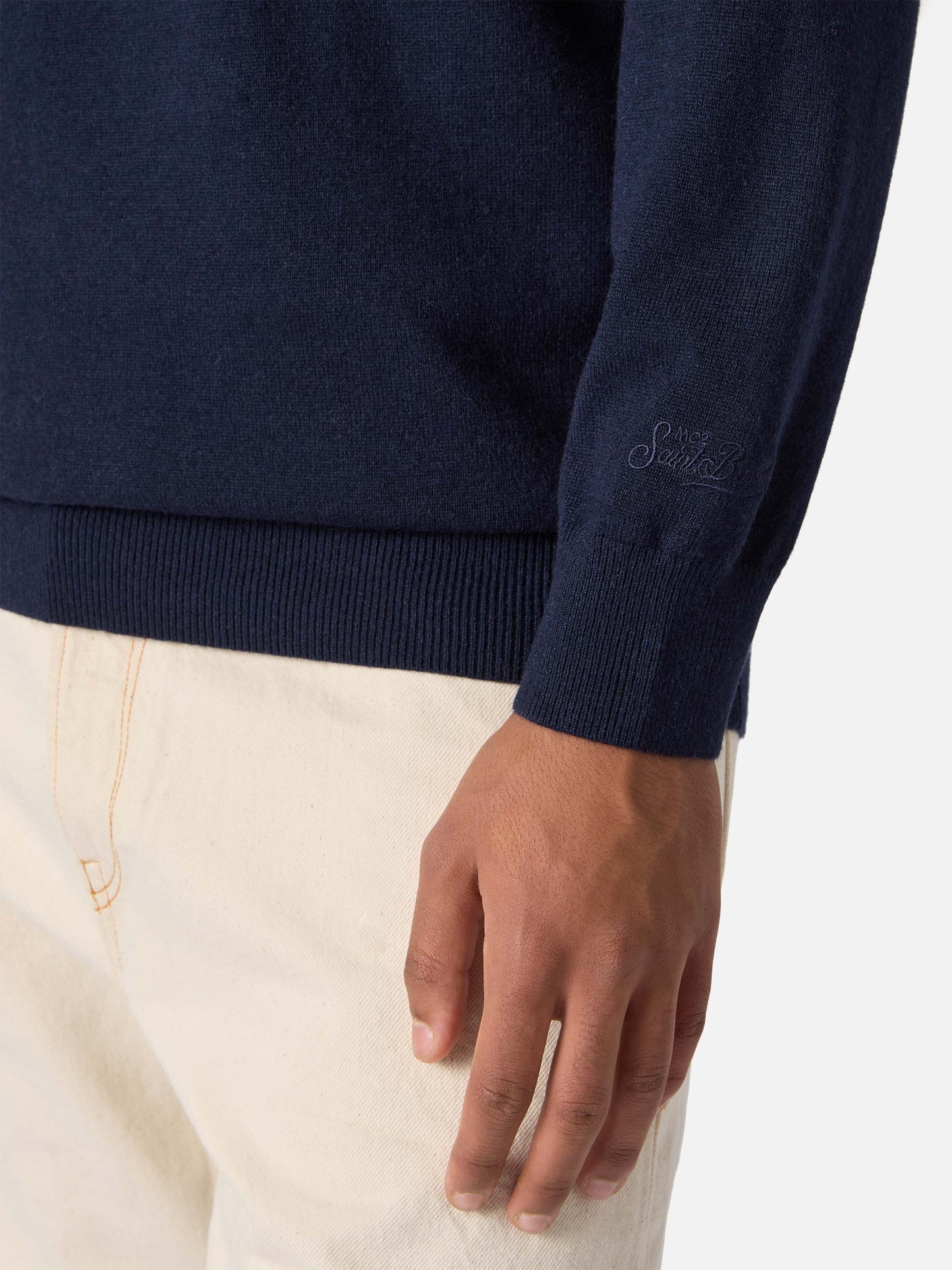 Maglione a girocollo Heron Light con ricamo I hate electric