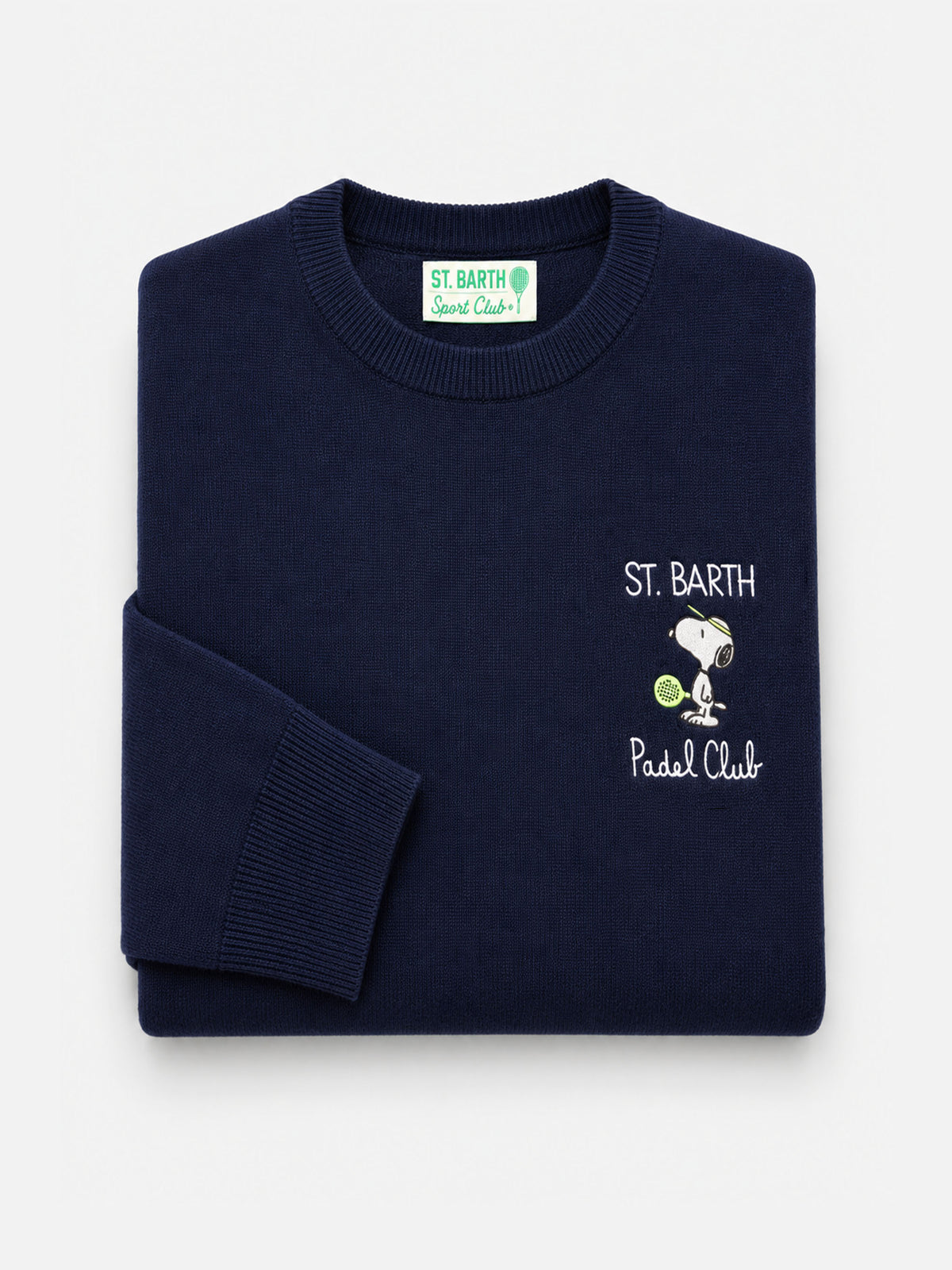 Suéter de cuello redondo Heron Light con bordado Snoopy padel club | PEANUTS SPECIAL EDITION 