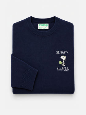 Suéter de cuello redondo Heron Light con bordado Snoopy padel club | PEANUTS SPECIAL EDITION 