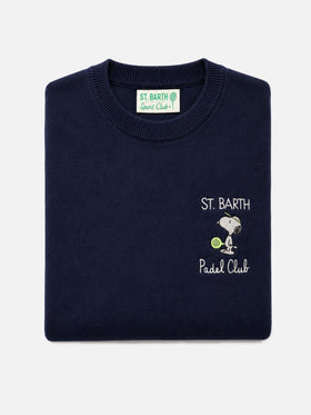 Suéter de cuello redondo Heron Light con bordado Snoopy padel club | PEANUTS SPECIAL EDITION 