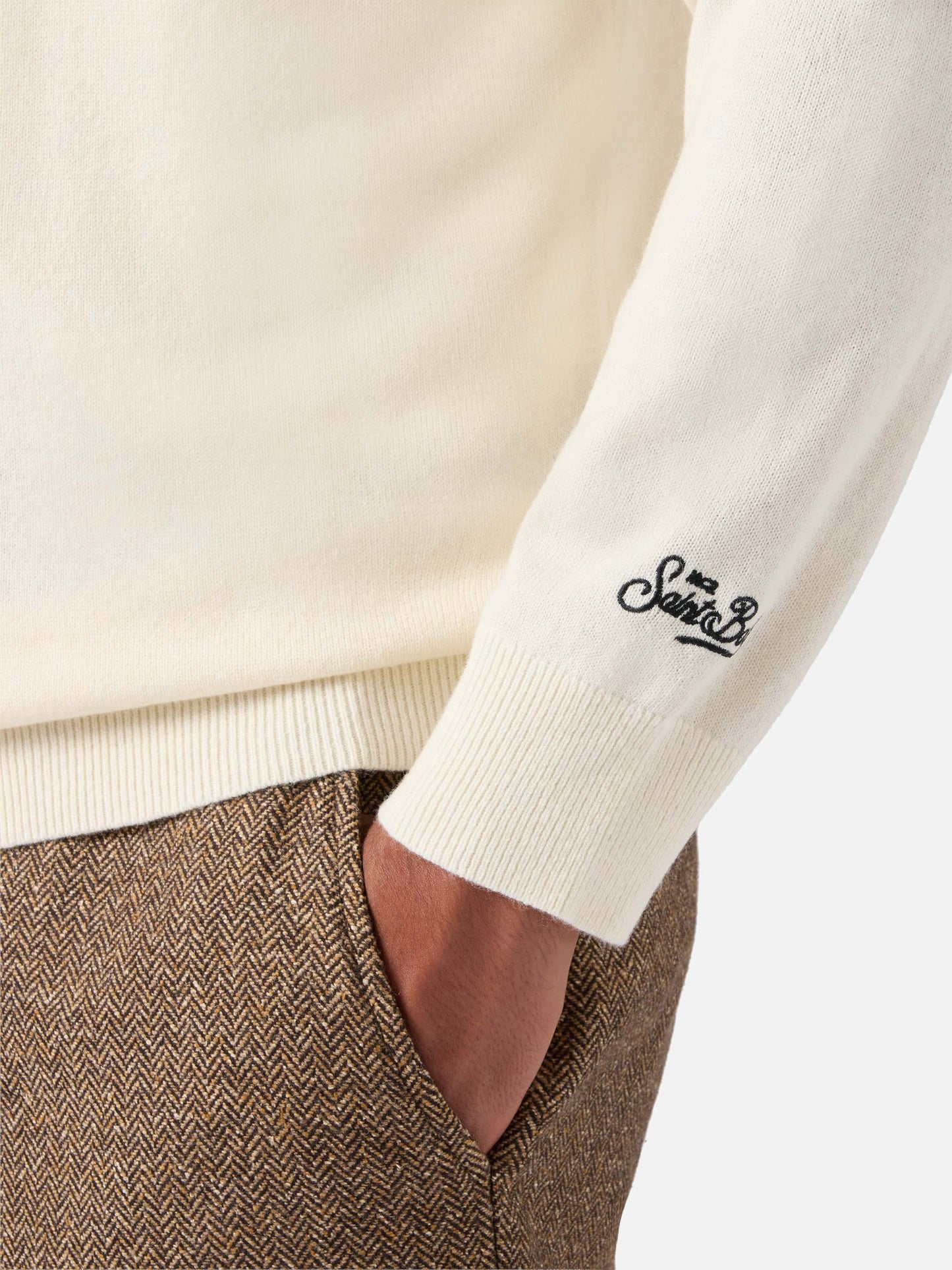 Maglione a girocollo Heron Light con ricamo Coke is too expensive