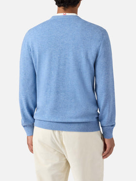 Maglione a girocollo Heron Light con ricamo La felicità è nelle piccole cose