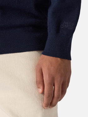 Crewneck sweater Heron Light with Via della Spiga… Alboreto is nothing! embroidery | VACANZE DI NATALE SPECIAL EDITION