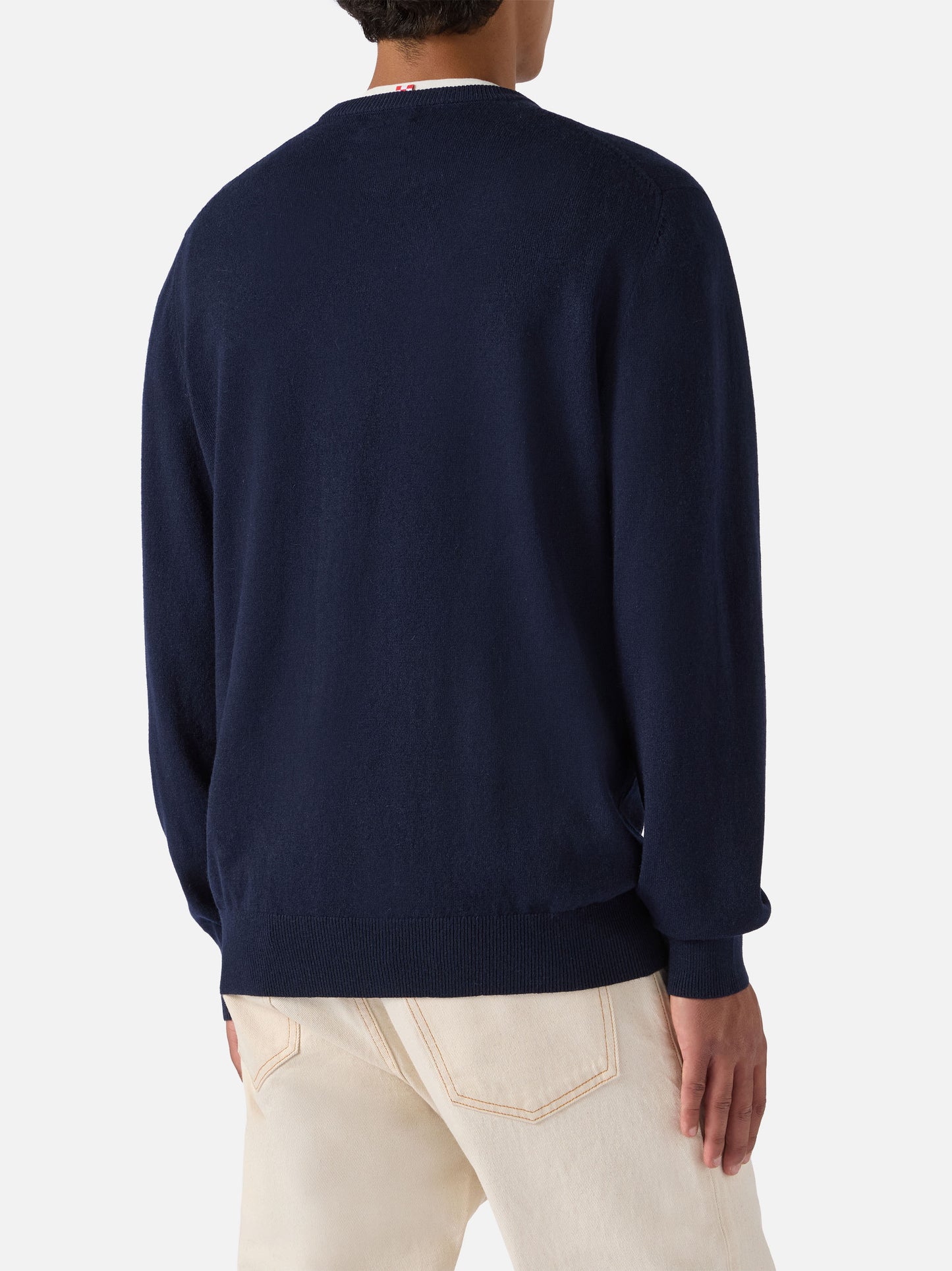 Crewneck sweater Heron Light with Via della Spiga… Alboreto is nothing! embroidery | VACANZE DI NATALE SPECIAL EDITION