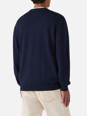Crewneck sweater Heron Light with Via della Spiga… Alboreto is nothing! embroidery | VACANZE DI NATALE SPECIAL EDITION