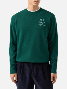 Maglione a girocollo Heron Light con ricamo 15/0 battuta regolare! | VACANZE DI NATALE SPECIAL EDITION