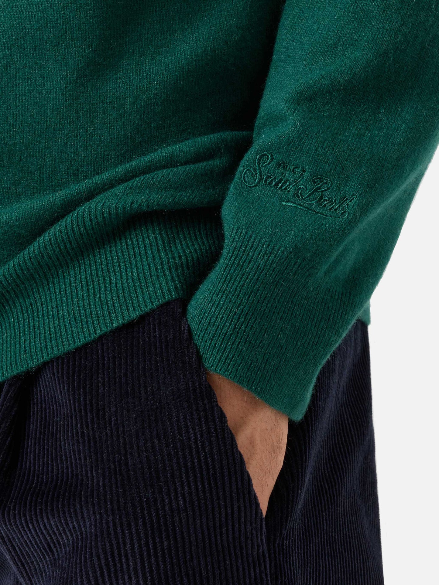 Maglione a girocollo Heron Light con ricamo 15/0 battuta regolare! | VACANZE DI NATALE SPECIAL EDITION