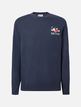 Maglione a girocollo Heron Light con ricamo zio Paperone |DISNEY SPECIAL EDITION