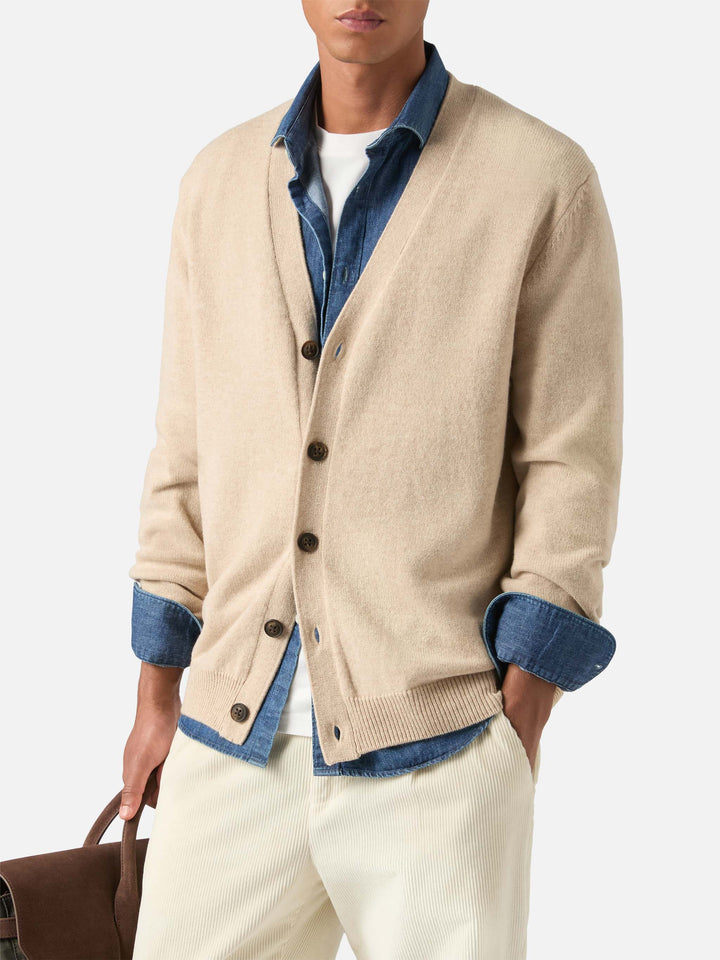 Cardigan en laine Herrison beige 