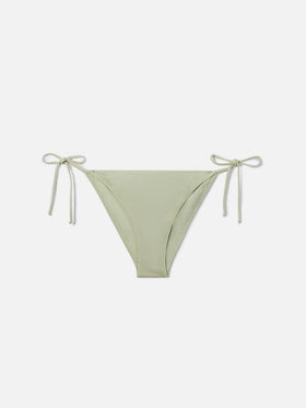 Klassische Virgo Bikinihose aus mintgrünem Stoff in glänzender Optik 