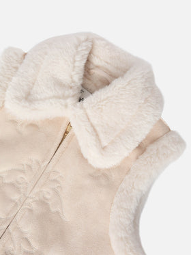 Hesketh Jr faux-shearling gilet with Western embroidery