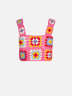 Girl crochet top - MC2 Saint Barth