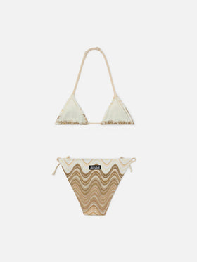 Bikini triangle classique Holly en tissu raschel 