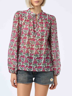 Woman silk voile blouse Harper - MC2 Saint Barth