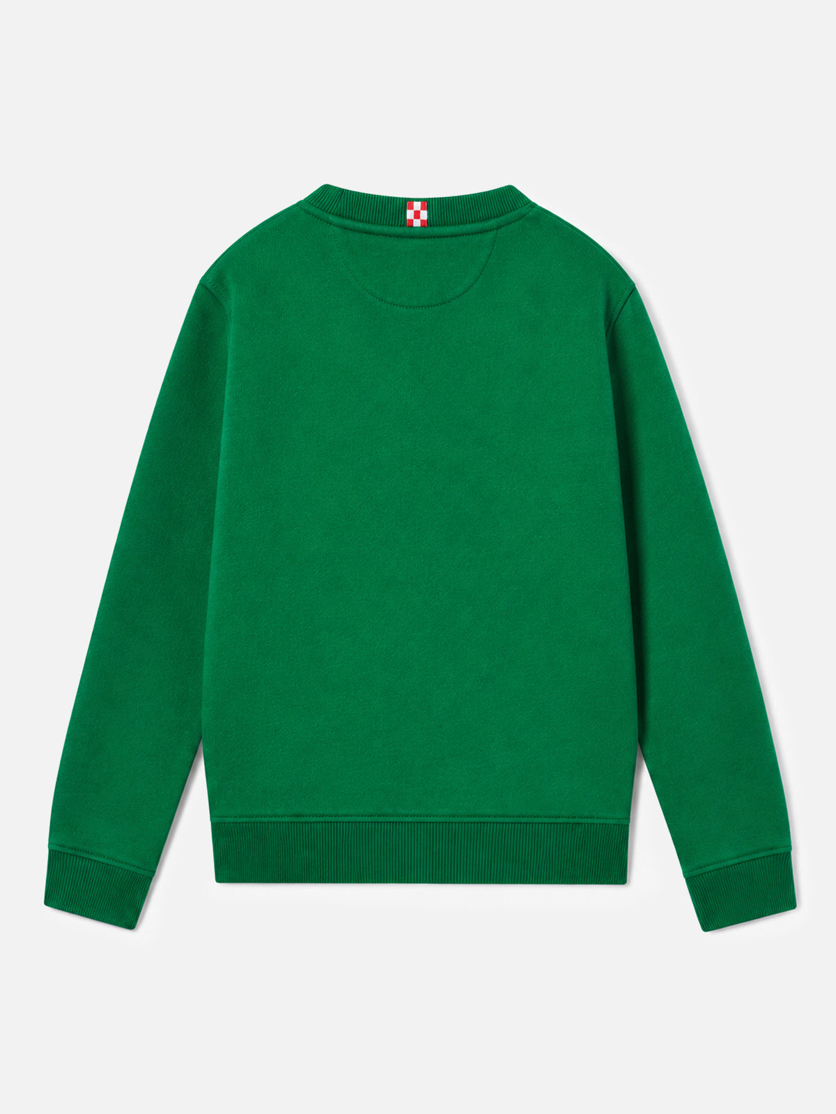 Grünes Sweatshirt für Jungen mit Frottee-Logo 