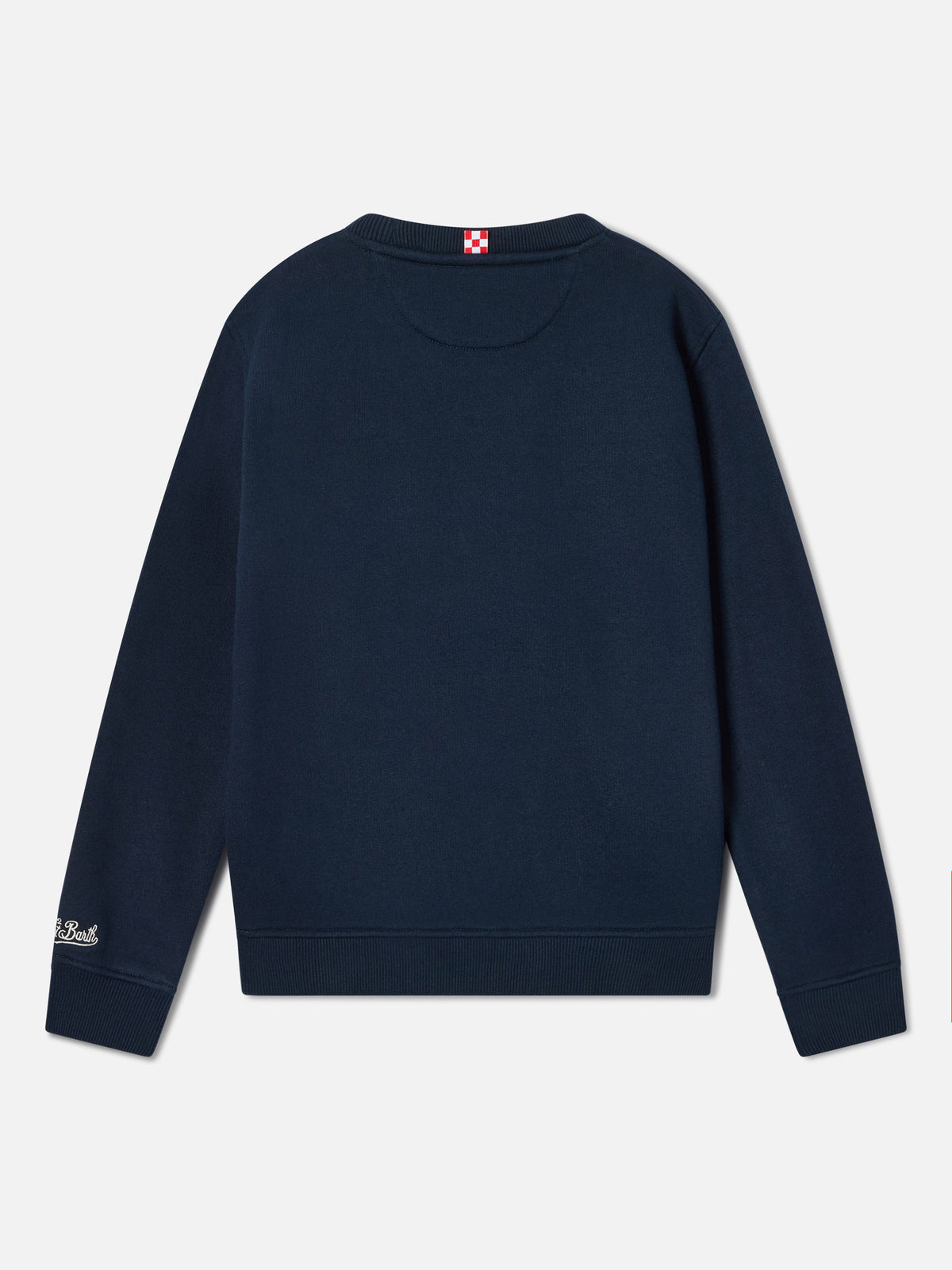 Sudadera Hutton azul marino blue en mezcla de algodón con parche de osito de peluche en esponja | Special edition 