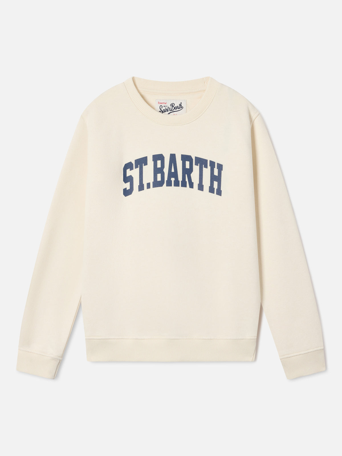 Cream Hutton cotton blend sweatshirt with St. Barth print