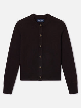 Sierra cashmere knitwear in dark brown